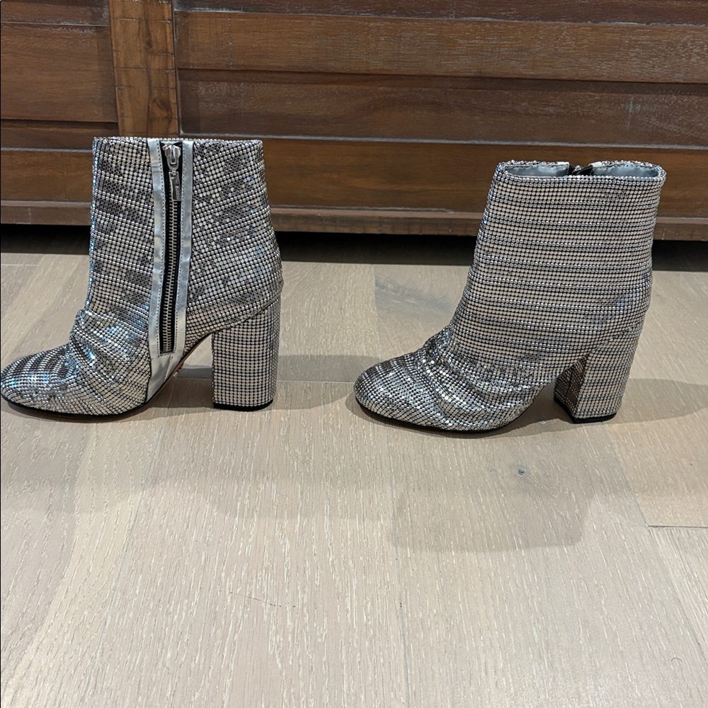 SCHUTZ Metallic Ankle Booties - Picture 3 of 6